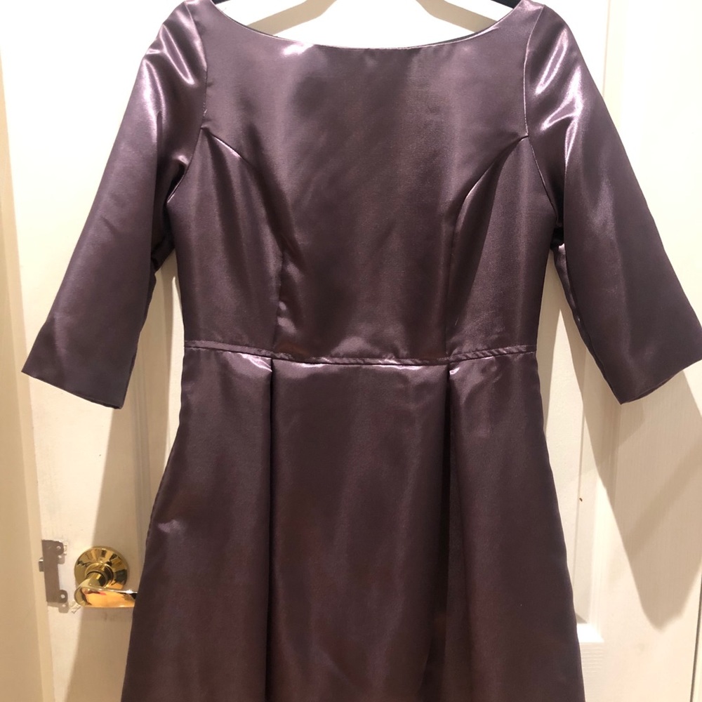 Fashion Crimes lavender satin mini dress